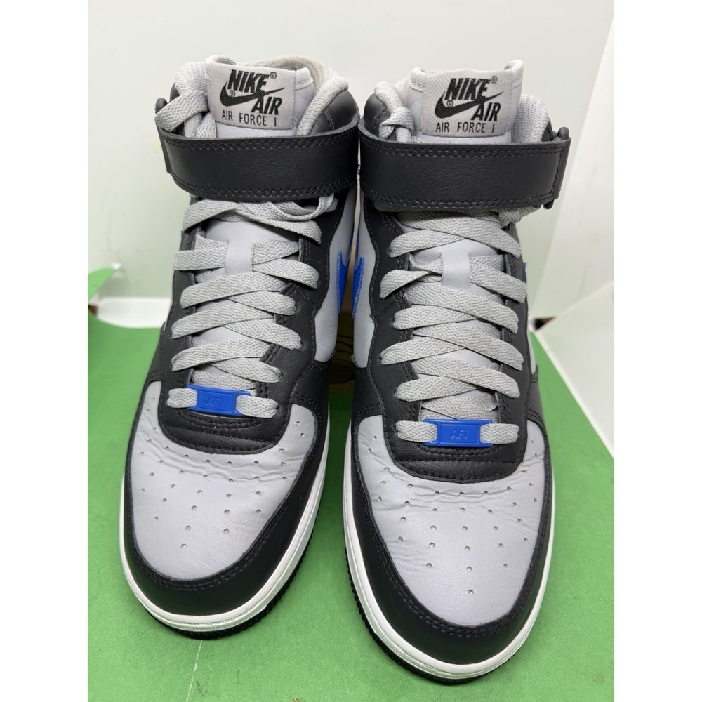 Nike Air Force 1 High ID Custom Gray Black Blue AQ3776-992 Mens 8.5 Sneaker